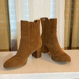 Cognac Suede Boots